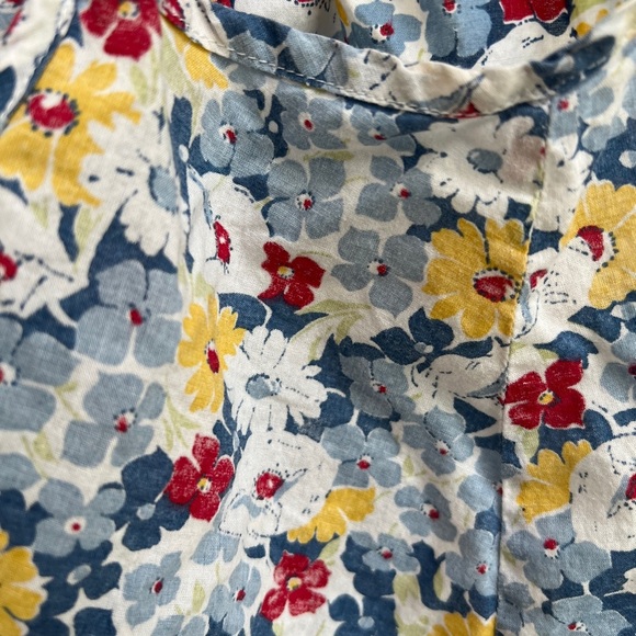 Ralph Lauren 24M Blue, Yellow, Red, and White Floral Formal Tanktop Blouse - Picture 4 of 6